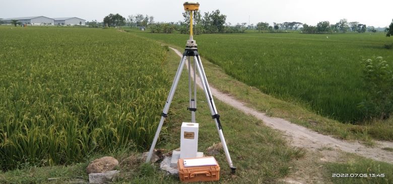 Kegiatan Pengukuran Geodetik Koordinat Batas Desa Babadan Lor